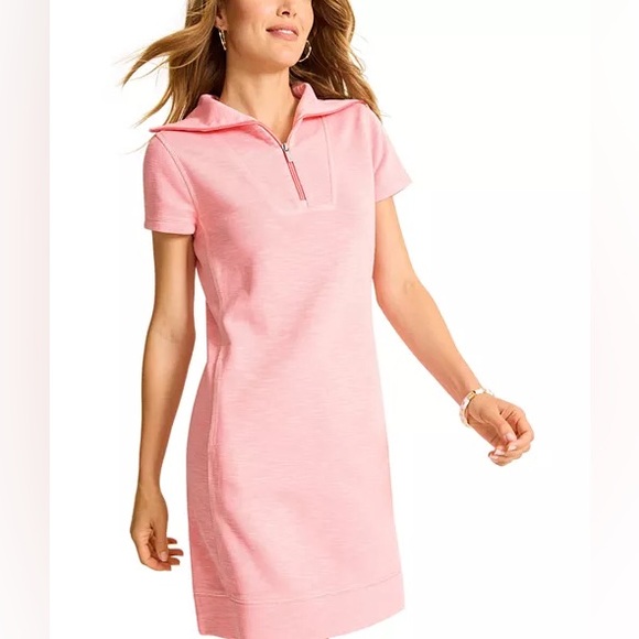 Tommy Bahamas Tobago Bay Half-Zip Short-Sleeve Dress Large NWOT - Picture 1 of 13